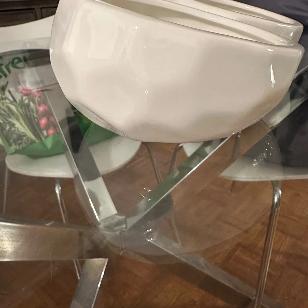 Ceramic Dog- White Food Bowl and Water Bowl Set for Brachycephalic Dogs